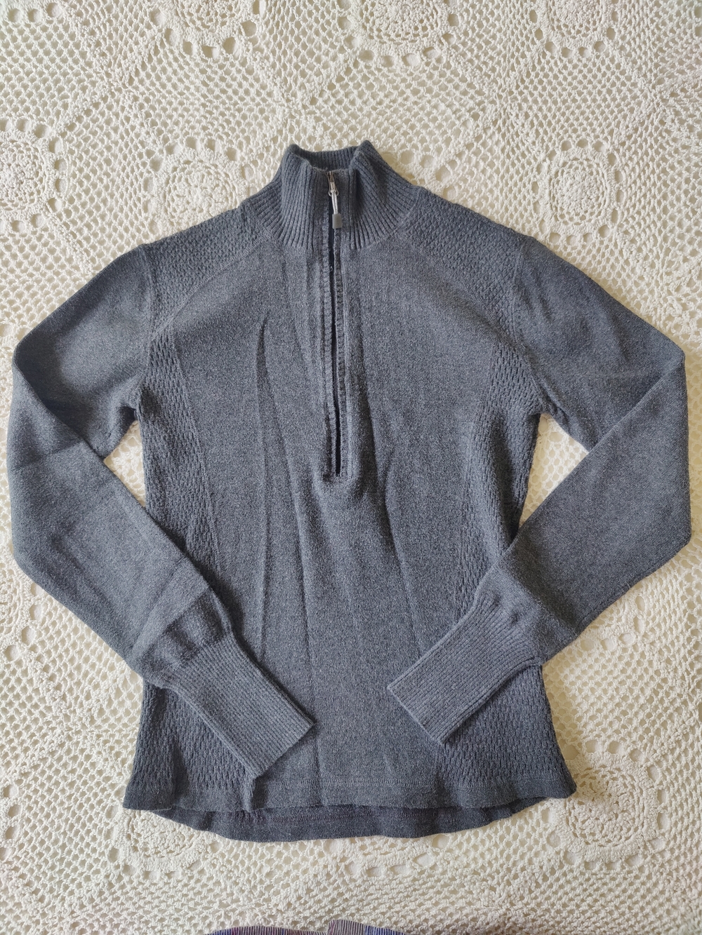 Eddie Bauer Gray Half-Zip Pullover